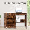 Folding Sewing Machine Table Multipurpose Cabinet with 1 Storage Shelves 3 Trays