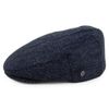 Jaxon & James Harris Tweed Herringbone Ardmore Flat Cap - Blue-Black M