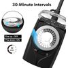 HBN 2 PCS 24Hr Mechanical Outdoor Timer Waterproof 2 Grounded Outlets For Lights