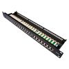 BIGtec Patch Panel 24 Port CAT6a 19 Inch Black Patch Panel Shielded 24x RJ45 Connection 19 Inch Rack Installation Server Mount Network Cabinet