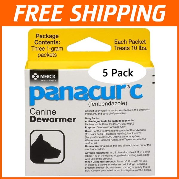 Canine Dewormer 3 Packets - Treats 10 lbs Dogs