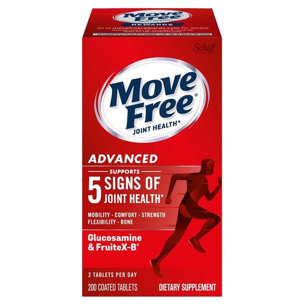 Schiff Move Free Advanced Joint Supplement, 200 Tablets, EXP 02/2028