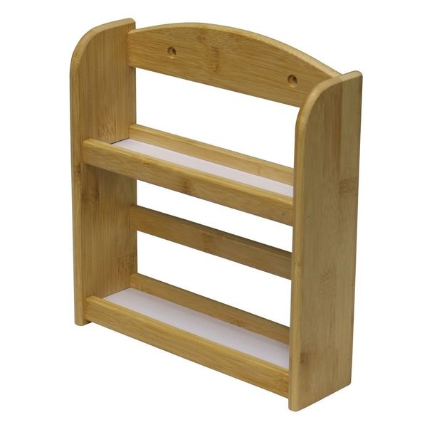 Bamboo 2-Tier Spice Rack Holds 10 Jars