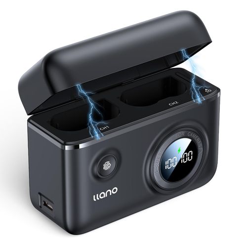 llano EN-EL15C Dual Battery Fast Charger for Nikon D850 Z8 Z7II Z7 D7500 D750 Z6II Z6 D7000 ZF D7200 D7100 D500 Z5 D610 D600 D800 D800E D810 D810A P520 P530 V1 Cameras and EN-EL15A EN-EL15B Battery