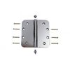 Chrome Door Hinge 5" X 5" Radius Brass Ornate Tip | Renovator's Supply