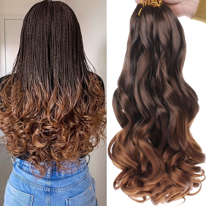 8 Packs French Curly Braiding Hair 24 Inch Loose Wave
