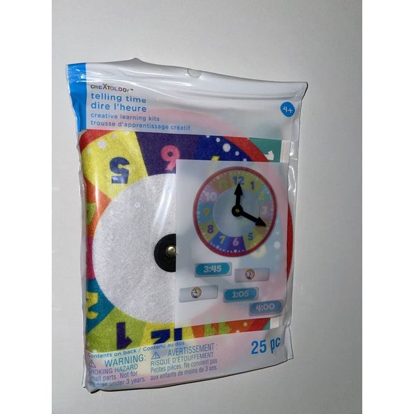 Creatology Felt Play Clock Kit 25 Pc Creative Learning Activity Kit Telling Time