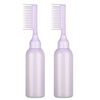 UNVOJL 2 Pack Root Comb Applicator Bottle Hair Dye Dispensing Bottle with Scale for Home Salon (Purple)