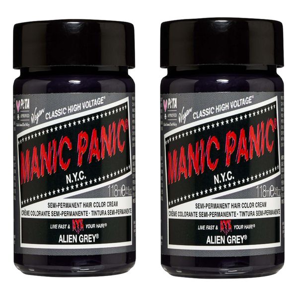 Manic Panic Alien Grau Tierversuchsfrei, Vegan & Lebendig 2 x 118ml