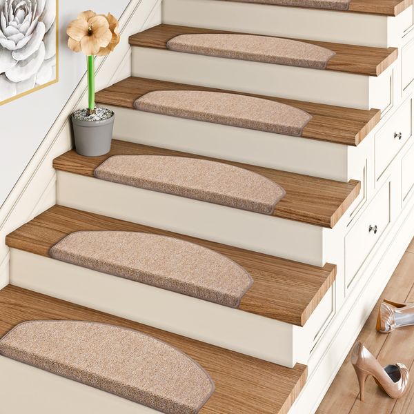 Snapstyle Trend Sling Stair Mat Strong Nougat (Semicircular) Individual or in Set of 15