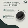 EVI Herrajes Wall Mounted Door Stop (Black Laquered - Black Rubber)