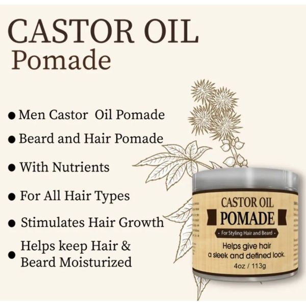 Okay For Men Castor Oil Pomade For Styling Hair 4 Oz FRRE SHIPPING