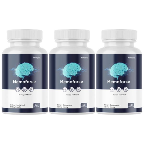 Memoforce Brain Booster for Memory Cognitive Health & Wellness - 3 Bottles