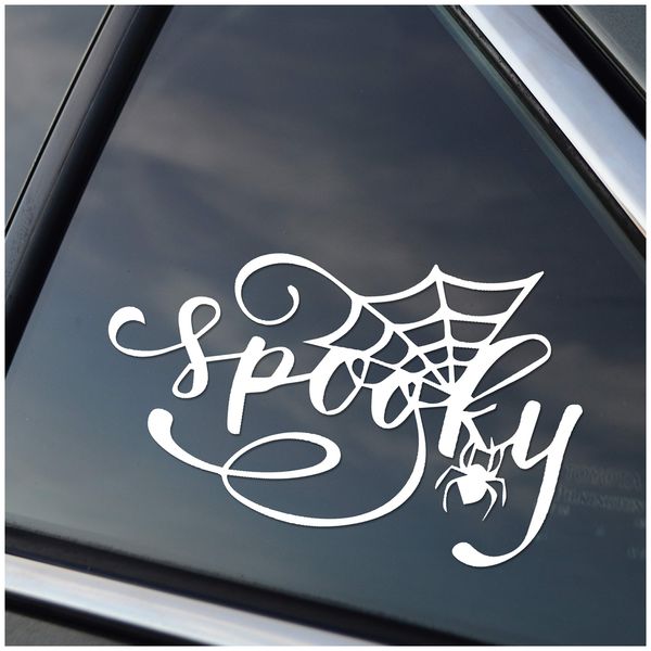 Spooky Spiderweb Vinyl Car Window Decal Sticker