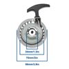 Create idea Mini Alloy Recoil Start Pull Starter Part Compatible with 2-Stroke 47CC 49CC Brush Cutter ATV Mini Motorcycle Scooter Pull Starter Silver