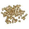 sourcing map M2 Threaded Inserts, 70 Pcs Metric Knurled Nuts Brass Heat-Set Inserts for Plastic, 3D Printing Components