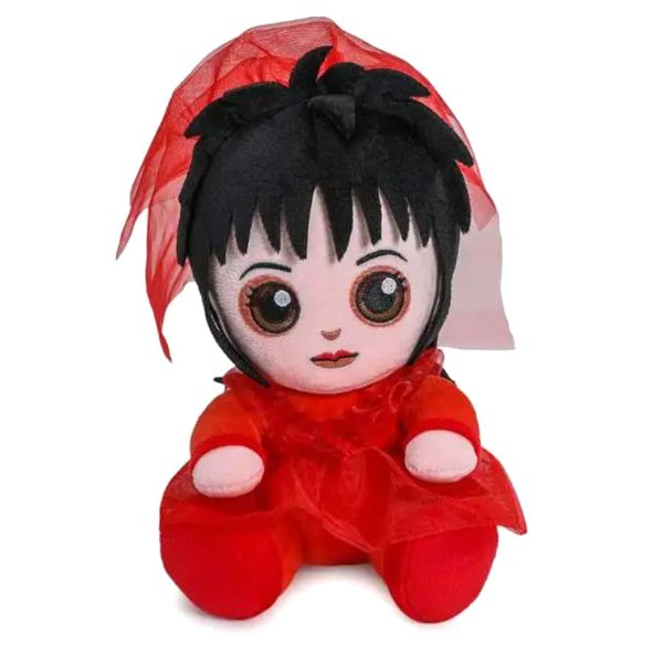 Kidrobot Beetlejuice Officially Licensed Movie Collectible Plush Stuffie - 7.5" Phunny Plush, Lydia Deetz in Red Wedding Dress