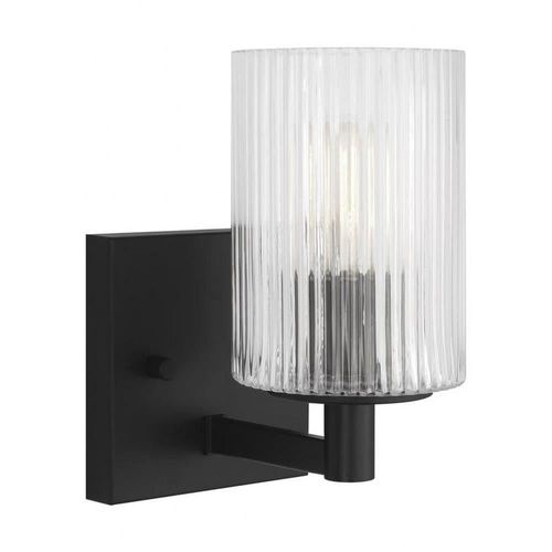 GLV1041MBK Lando - 1 Light Bath Vanity-7.75 Inches Tall and 4.75 Inches Wide, Finish Color: Midnight Black