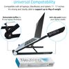 BASE12 Laptop Stand, Portable Foldable Notebook Stand for Desk, Ergonomic Angle Adjustable Laptop Riser Compatible with PC, MacBook, Tablet 11-17”