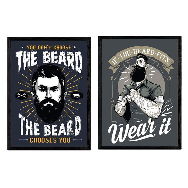 Nacnic Poster always wears beard. Design decorative sheet. A3 size