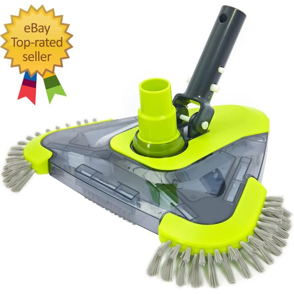 Upgrade Pool Vacuum Head with Side Brush   Universal Rotatable
