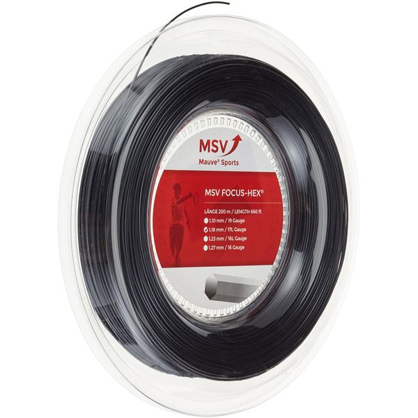 MSV Focus-Hex String Reel - Black, 1.1 mm