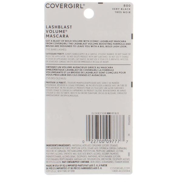 CoverGirl LashBlast Volume Mascara, Very Black [800], 0.44 oz (Pack of 11)