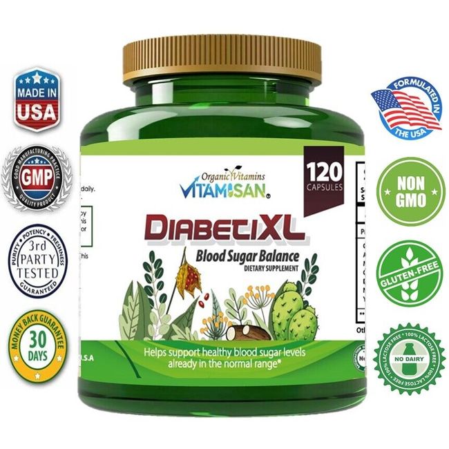 Diabetixl Cap low sugar support natural 120 bajar azucar alta sangre