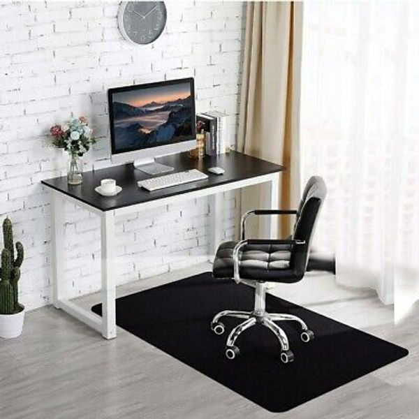 Office Chair Mat for Hardwood & Tile Floor, 55"X35" Computer Gaming Chair Black