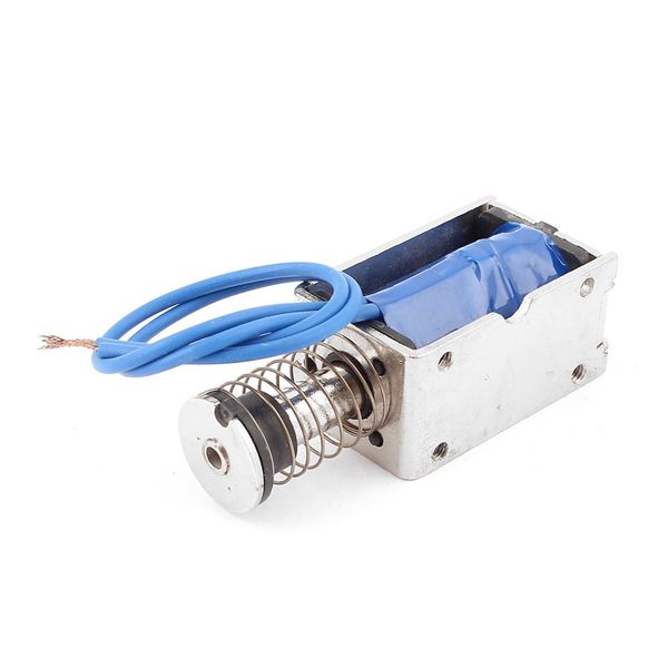 sourcingmap Push Pull Type DIY DC Electromagnet Magnet Solenoid 15mm 45N DC 24V 2A