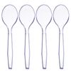 ZEML 50 Medium-Weight Disposable Plastic Soup Spoons - Clear