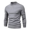 Cooleep Men's Turtleneck Pullover Solid Long Sleeve Warm Pullover Winter Basic Turtleneck Men, gray