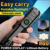 Flashlight High Power Telescopic Zoom LED Rechargeable Torch