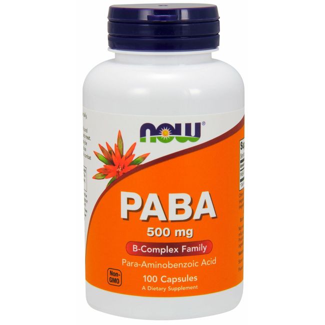 NOW Supplements - PABA 500 mg 100 Capsules