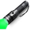 Green LED flashlight Rechargeable, IP65 Waterproof Torch (Battery NOT Include)