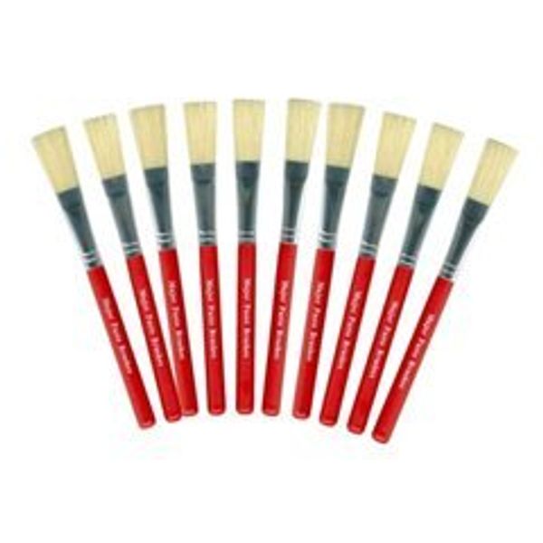 Major Brushes Red Handle Paste Brushes Pack of 10