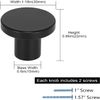 Goldenwarm 4-Pack Black Cupboard and Door Knobs - Cabinet and Drawer Knobs Round Aluminum Alloy