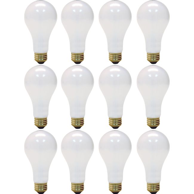 GE Lighting 638084635582 Soft White 3-way 97494 50/100/150-Watt, 2155-Lumen A21 Light Bulb with Medium Base, 12-Pack, 12 Count (Pack of 1)