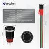 KERWINN 16MM Latching Push Button Switch with Light Reset Self-Locking 12VDC with Wire 1NO1NC