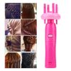 1Pcs Portable Hair Braiding Tool Automatic Hair Braider Quick Twist Styler Hair Braiding Machine Diy Styling Roller,Pink
