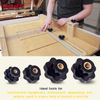 Mardatt Thru Hole Star Knobs Nuts Assortment Black Plastic Handle Clamping Knobs Brass Female Thread (Assorted Sizes x 32pcs)