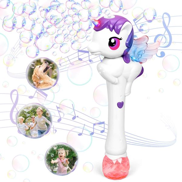 Dolanus Bubble Wands for Kids Toys Ages 3 4 5 6 7 8 Year Old Girl: Unicorn Toys Princess Wand, Toddler Girl Toys Age 3 4-5 6 Years Old, Outdoor Party Birthday Gifts for 3 4 5 Year Old Girl