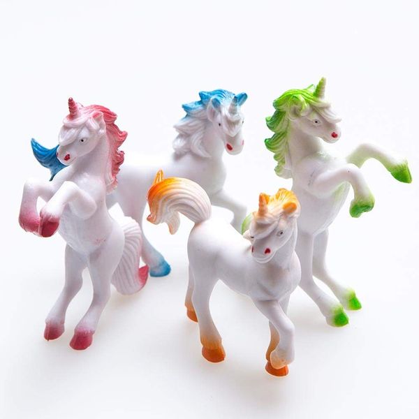 Rhode Island Novelty 3 Inch Vinyl Unicorns, One Dozen Assorted