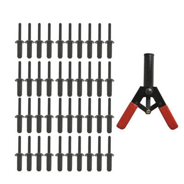 Plastic Poly Rivet Gun Quick Set Riveter Riveting Hand Tool Asorted Set 41 Pcs