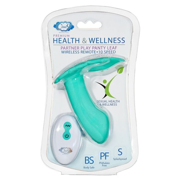 Cloud 9 Health & Wellness Wireless Remote Control Panty Leaf Vibe - Teal, New