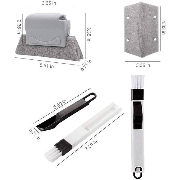 Magic Window Track Cleaner, Window Groove Cleaning Brush Tools Set