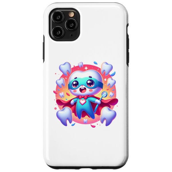 iPhone 11 Pro Max Cute Super Hero Dentist Superhero Tooth Doctor Case