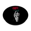 Aesthetic Skeleton Hand Red Rose Flower PopSockets Adhesive PopGrip