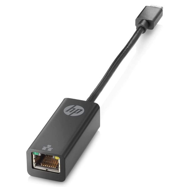 HP USB-C To RJ45 Adapter, black