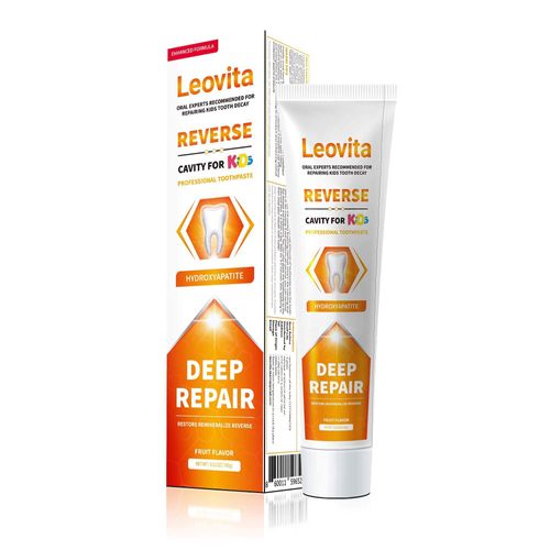 Leovita Cavity Reversing Kids Toothpaste, Hydroxyapatite Toothpaste Toddler Cavity Filler for Teeth, Cavity Repair Remineralizing Toothpaste, Cure Tooth Decay Treatment Reverse Cavities Fluoride Free